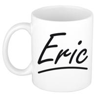 Eric Naam koffiemok - beker - met sierlijke letters - wit - 300 ml - Cadeau - Heren