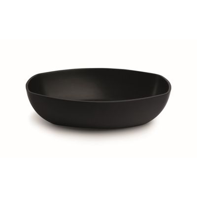 Waskom Opbouw Luca Sanitair Danish Oval 48x32,5x13,5 Mineral Stone Mat Zwart OP=OP