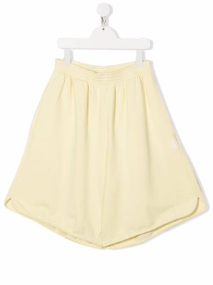 MM6 Maison Margiela Kids short à taille haute - Jaune