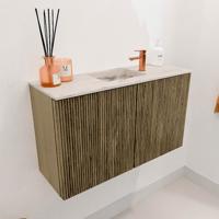 Toiletmeubel Mondiaz Joya Dlux | 70 cm | Meubelkleur Dusk | Faye wastafel Nata Wasbak Midden | 1 kraangat