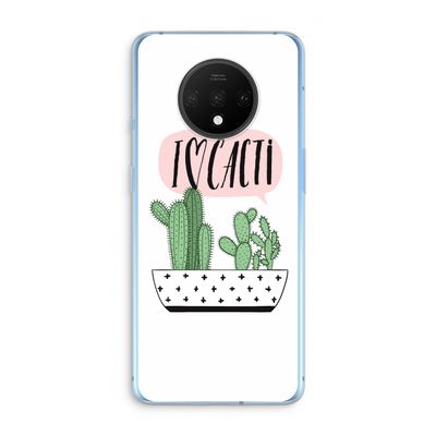 I love cacti: OnePlus 7T Transparant Hoesje