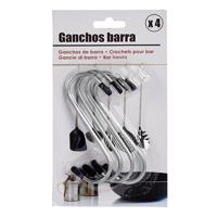 Benson S-haken / gerei ophanghaakjes - 4x stuks - met zwarte beschermlaag - 20 cm Benson S-haken / gerei ophanghaakjes - 4x stuks - met zwarte beschermlaag - 20 cm