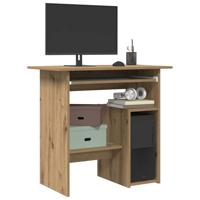 Bureau 80x45x74 cm bewerkt hout artisanaal eikenkleur - thumbnail