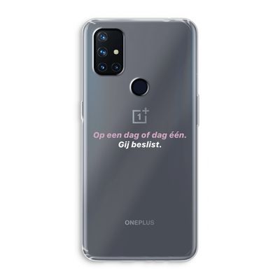 gij beslist: OnePlus Nord N10 5G Transparant Hoesje