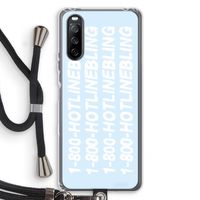 Hotline bling blue: Sony Sony Xperia 10 III Transparant Hoesje met koord