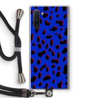 Blue Leopard: Samsung Galaxy Note 10 Transparant Hoesje met koord