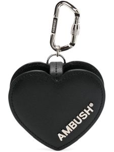 AMBUSH étui d'airpods en cuir Heart - Noir