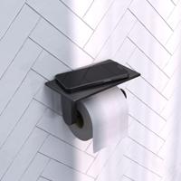 Toiletrolhouder Brauer Gunmetal Edition Met Planchet Gunmetal Geborsteld PVD Brauer