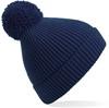 Beechfield CB382 Engineered Knit Ribbed Pom Pom Beanie - Oxford Navy - One Size