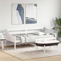 Slaapbank zonder matras 90x200 cm massief grenenhout wit