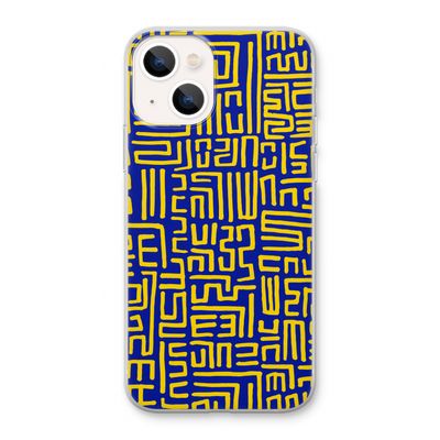 Majorelle Blue Print: iPhone 13 Transparant Hoesje