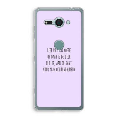 Ochtendhumeur: Sony Xperia XZ2 Compact Transparant Hoesje