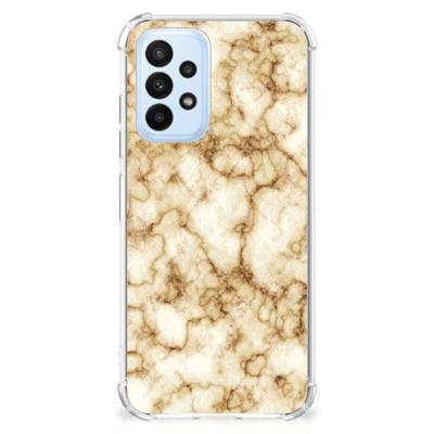 Samsung Galaxy A23 Anti-Shock Hoesje Marmer Goud Samsung Galaxy A23 Anti-Shock Hoesje Marmer Goud