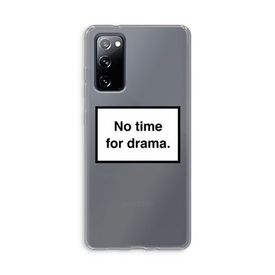 No drama: Samsung Galaxy S20 FE / S20 FE 5G Transparant Hoesje
