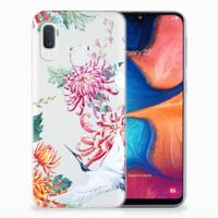 Samsung Galaxy A20e | TPU Hoesje | Bird Flowers