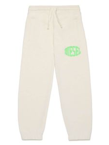 Diesel Kids pantalon de jogging en coton à logo imprimé - Blanc