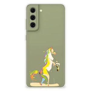 Samsung Galaxy S21FE Telefoonhoesje met Naam Horse Color