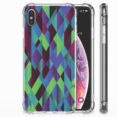 Apple iPhone Xs Max Shockproof Case Abstract Green Blue Apple iPhone Xs Max Shockproof Case Abstract Green Blue