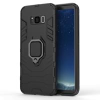 PC + TPU schokbestendige beschermhoes voor Galaxy S8 PLUS, met magnetische ring houder