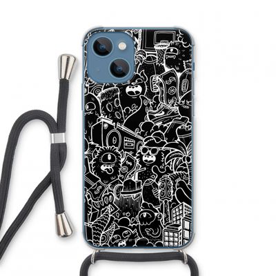 Vexx Black City : iPhone 13 mini Transparant Hoesje met koord