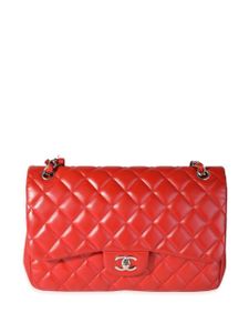 CHANEL Pre-Owned sac porté épaule Jumbo Double Flap - Rouge