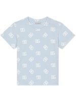 Dolce & Gabbana Kids t-shirt en coton à logo DG - Bleu