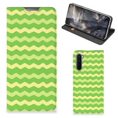 OnePlus Nord | Hoesje met Magneet | Waves Green