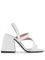 Nodaleto sandales Bulla Gemini 90 mm en cuir - Blanc