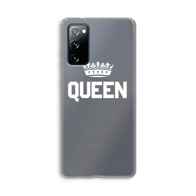 Queen zwart: Samsung Galaxy S20 FE / S20 FE 5G Transparant Hoesje
