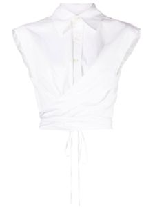 Monse chemise crop à design portefeuille - Blanc