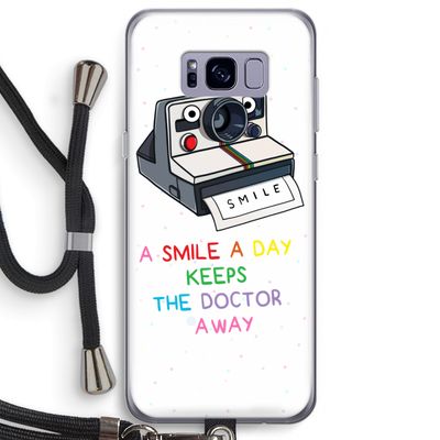 Smile: Samsung Galaxy S8 Plus Transparant Hoesje met koord