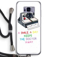 Smile: Samsung Galaxy S8 Plus Transparant Hoesje met koord