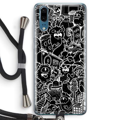 Vexx Black City : Huawei P20 Transparant Hoesje met koord