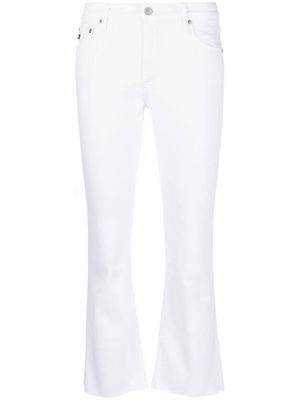 AG Jeans jean court à taille moyenne - Blanc