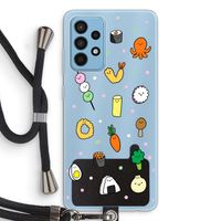 Happy bento friends: Samsung Galaxy A52 Transparant Hoesje met koord