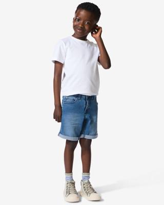 HEMA Kindershort jogdenim middenblauw (middenblauw)
