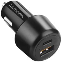 4Smarts 456260 USB-oplader 65 W, 18 W 1x USB-C, 1x USB-A USB PD, Quick Charge Zwart Auto, Vrachtwagen Snellader