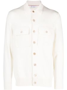 Brunello Cucinelli cardigan en maille fine - Blanc