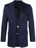 Saint Laurent Pre-Owned blazer boutonné à revers crantés - Bleu - thumbnail