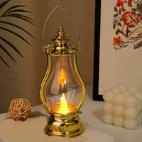 Retro Elektrische Waxinelicht Lamp in Goudkleur - Home & Living - Spiritueelboek.nl - thumbnail