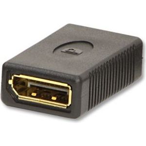 Lindy 41020 tussenstuk voor kabels DisplayPort Zwart