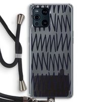 Marrakech Zigzag: Oppo Find X3 Transparant Hoesje met koord