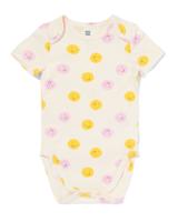 HEMA Babyromper Katoen Met Stretch Gezichtje Geel (geel) HEMA Babyromper Katoen Met Stretch Gezichtje Geel (geel)