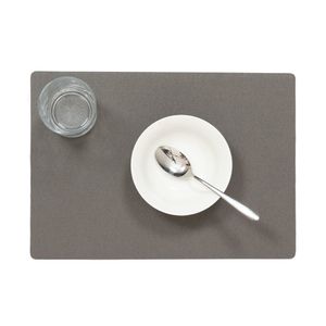 Stevige luxe Tafel placemats Plain donkergrijs 30 x 43 cm