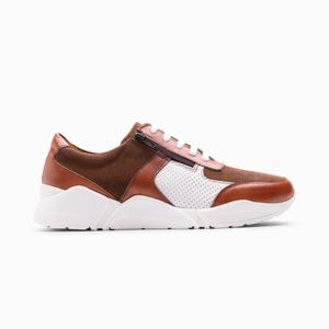 Paulo Bellini Veneto Heren Sneakers Cognac / Wit