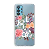 Hello in flowers: Samsung Galaxy A32 4G Transparant Hoesje
