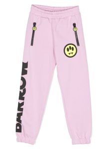 Barrow kids pantalon de jogging en coton à logo imprimé - Rose