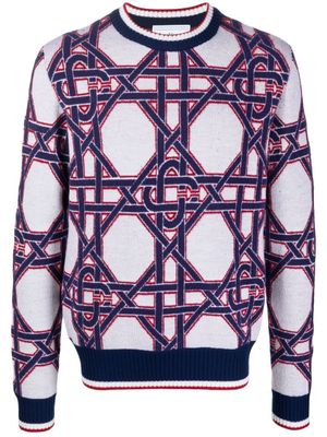 Casablanca pull en maille à logo intarsia