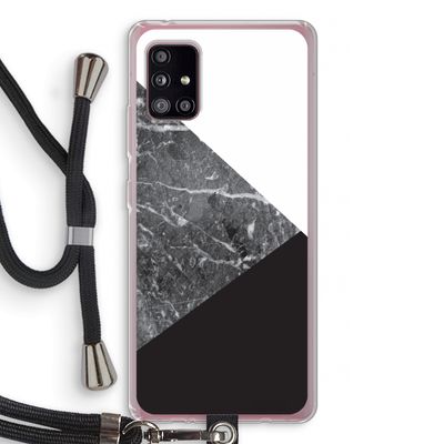 Combinatie marmer: Samsung Galaxy A51 5G Transparant Hoesje met koord