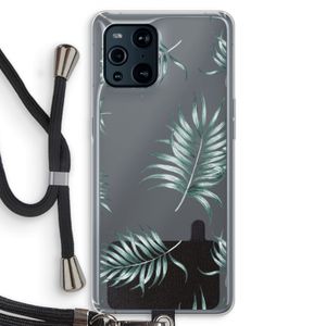 Simple leaves: Oppo Find X3 Pro Transparant Hoesje met koord
